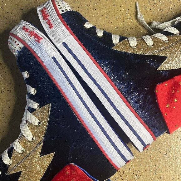 Sketchers Twinkle Toes Twinkle Hero Twinkle Lite High Top Sneakers sz 3.5 - Picture 3 of 10